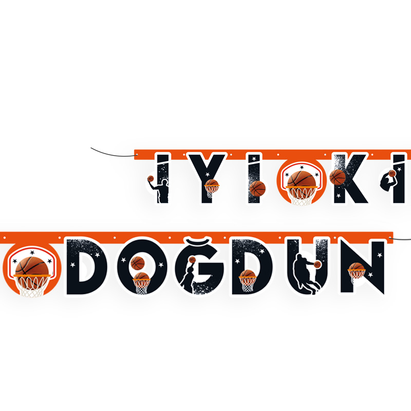 Basketbol İyi Ki Doğdun Harf Banner (2 m)